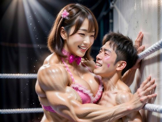 【japa】笑顔のまま男を圧倒する最強女子レスラー｜筋肉-評価