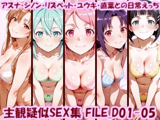 【美乳淫】主観疑似SEX集 FILE_D01-05 アスナ・シノン・リズベット・ユウキ・直葉との日常えっち｜イラスト・CG集-評価