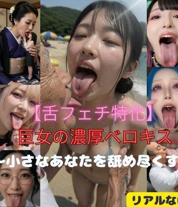 【変態おんなラボ】【舌フェチ特化】巨女の濃厚ベロキス〜小さなあなたを舐め尽くす〜｜動画・アニメーション-評価