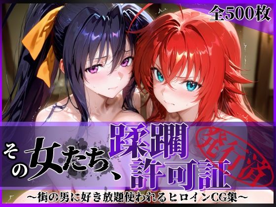 【その女たち、蹂躙許可証発行済み -街の男たちに好き放題使われるヒロインCG集- ハ◯スクールD×D編】陥落工房 辱め