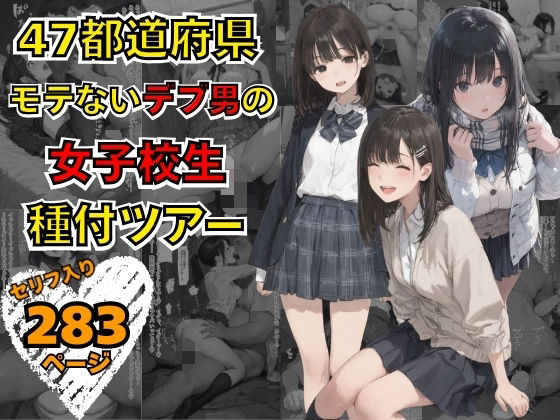 【47都道府県 デブ男の女子校生種付ツアー】まんチカン イラスト・CG集