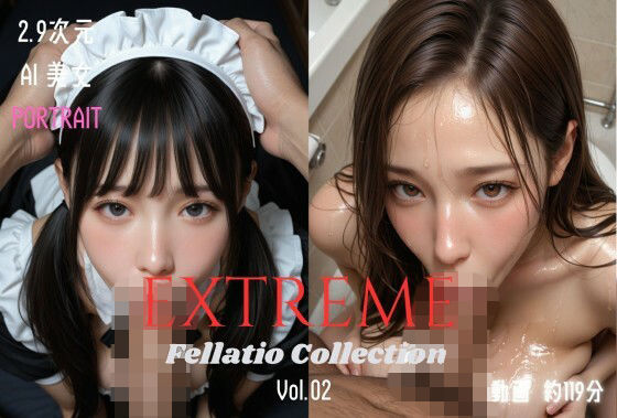 【2.9次元AI美女 PORTRAIT EXTREME Fellatio Collection VOL.02 AI SEX 動画集】KEI diffusion 3DCG
