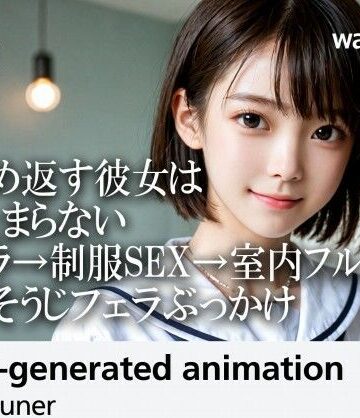 【【35分HD】見つめ返す彼女はもう止まらない──胸チラ→制服SEX→室内フルコース→おそうじフェラぶっかけ】AItuner 3DCG