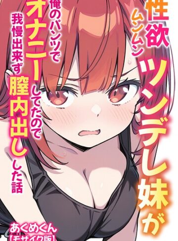 あくめくん❤性欲ムンムンツンデレ妹が俺のパンツでオナニーしてたので我慢出来ず膣内出しした話【モザイク版】｜単行本