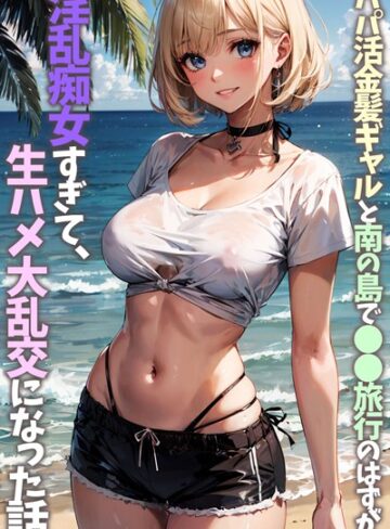 okita❤パパ活金髪ギャルと南の島で●●旅行のはずが、淫乱痴女すぎて、生ハメ大乱交になった話｜単行本
